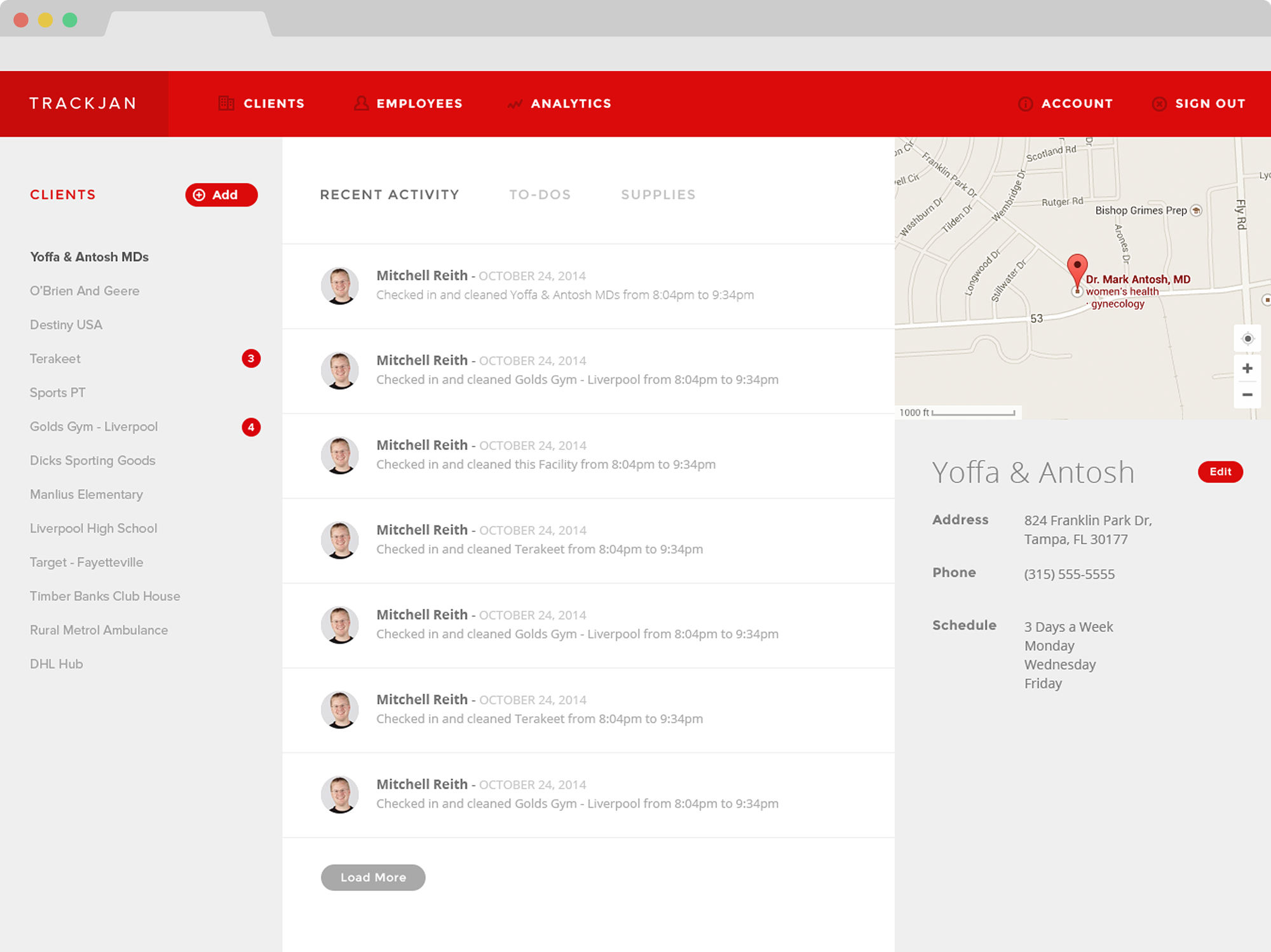 Web app UI screenshot